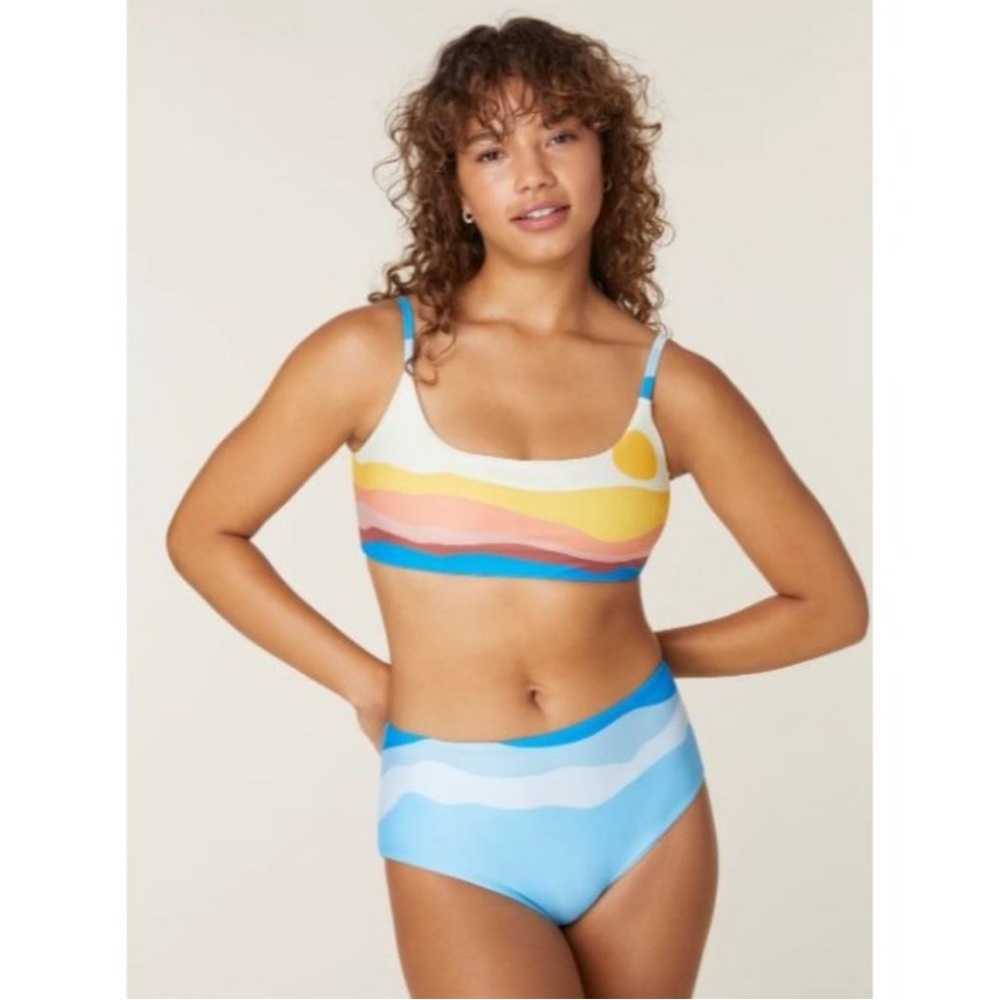 NWT Faherty x Andie Sunwave Maui Tankini Bikini Top S